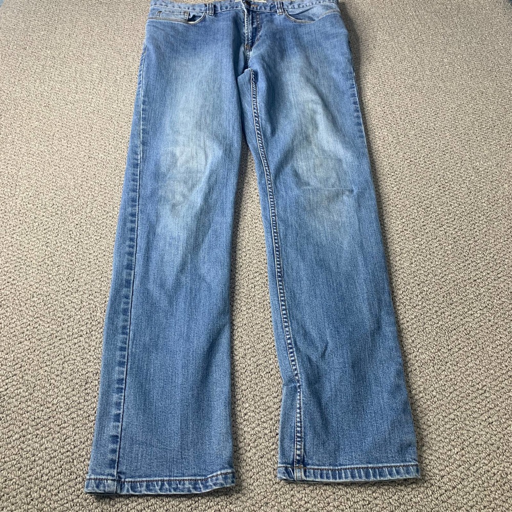 Monoprix Homme Mens Jeans Size 46 Blue Medium Wash Denim‎ Slim Fit Straight